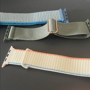 Smartwatch Nylon Bands - Green and Beige